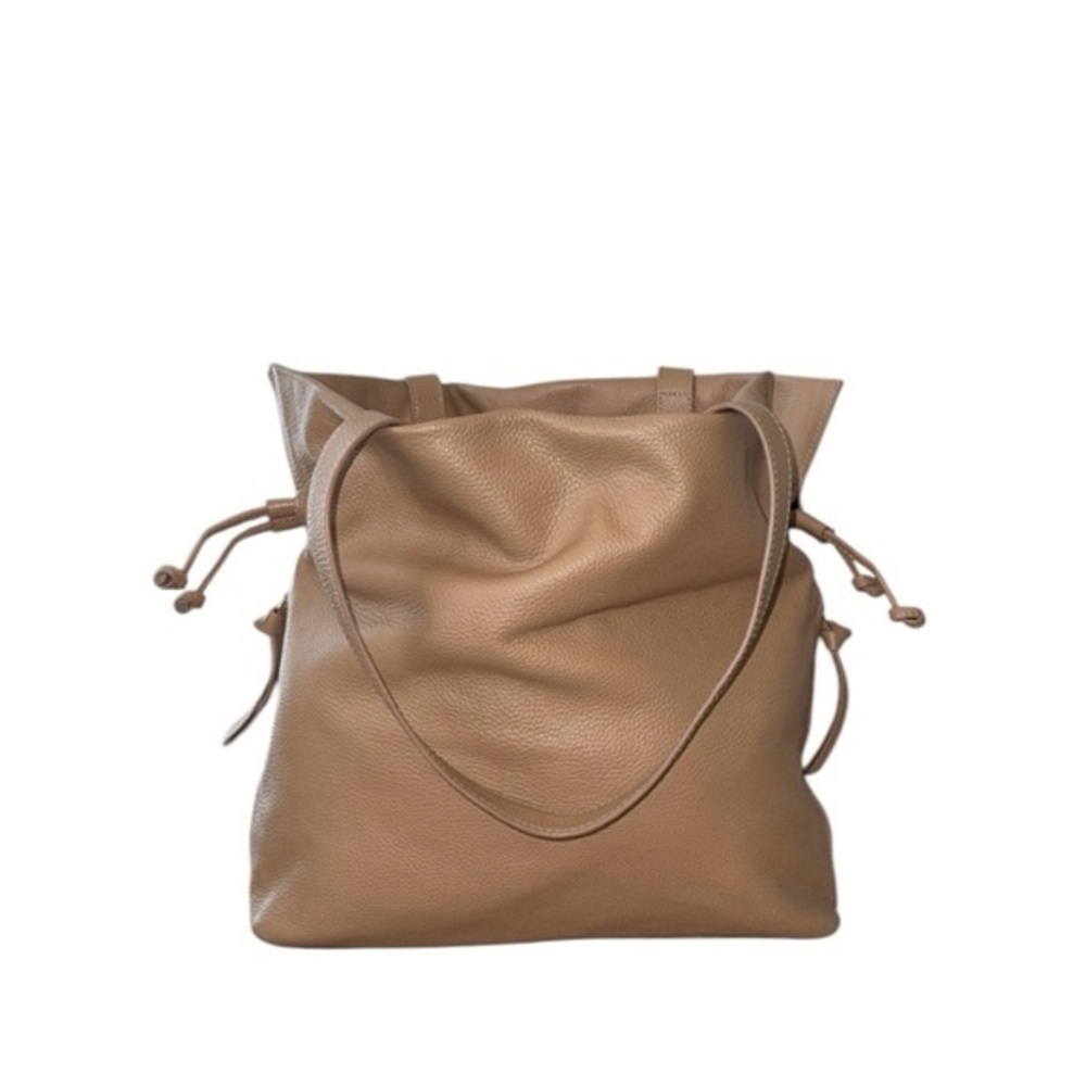 Tote‎ Le Monde Roma Cinch Cognac Camel Tan Leather Tote Shoulder Bag